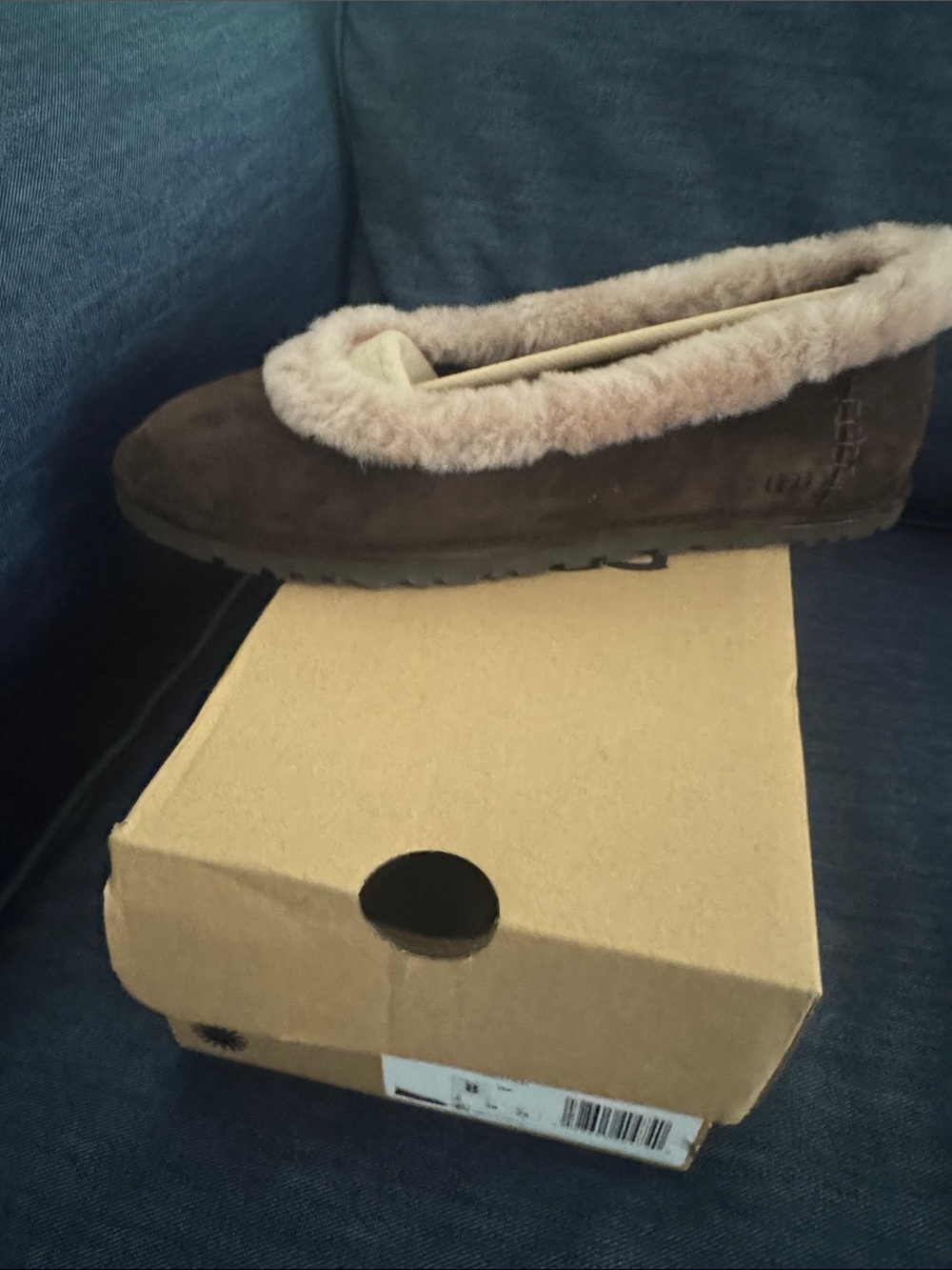 UGGs ballet flat size 8 new in box brown dusted cocoa suede